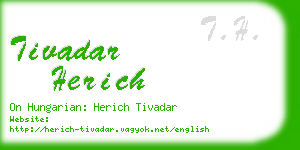 tivadar herich business card